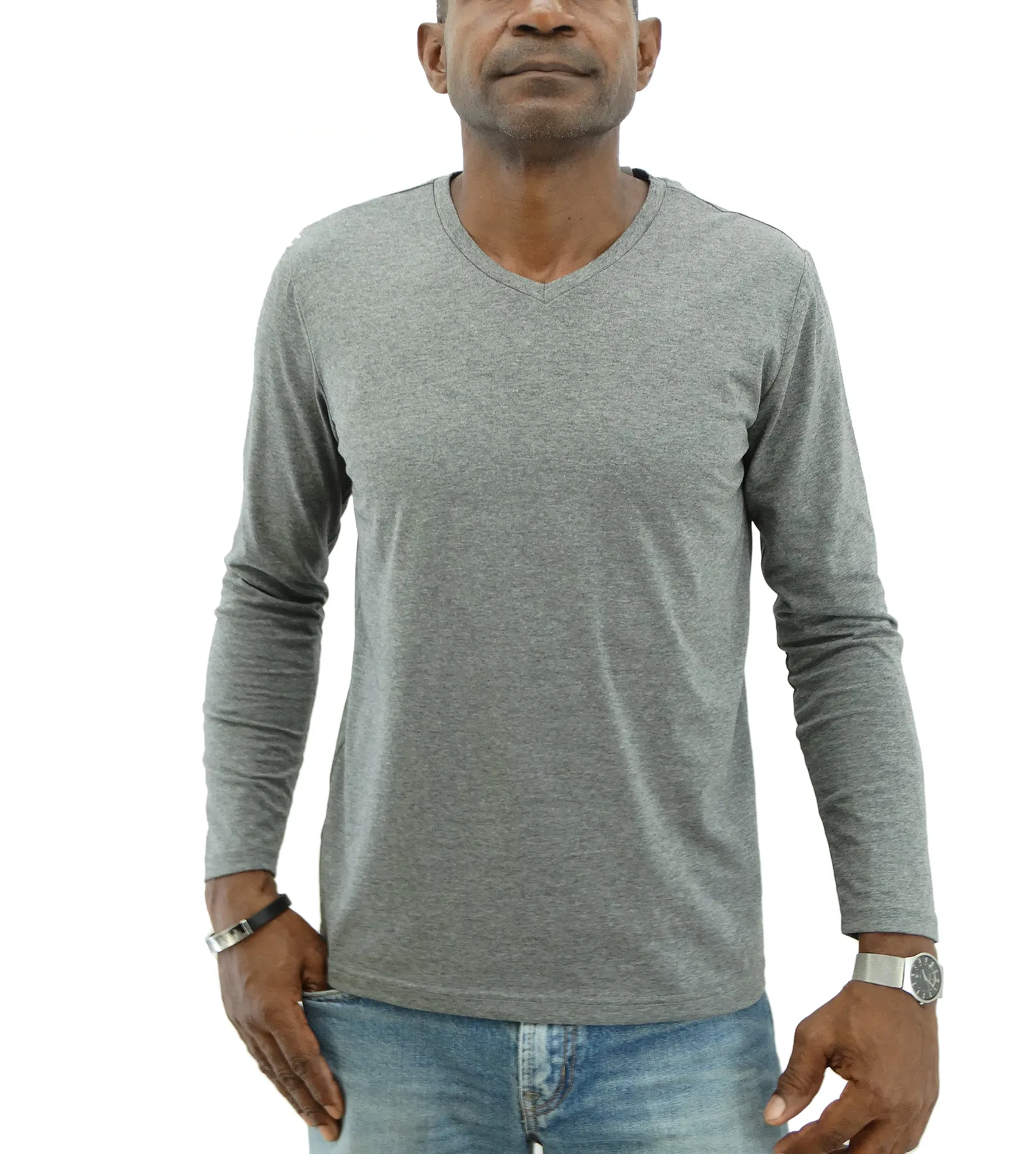 0080LV, LR, Basique - Men's Long Sleeve GHANZIE/Tshirt (265-0080)