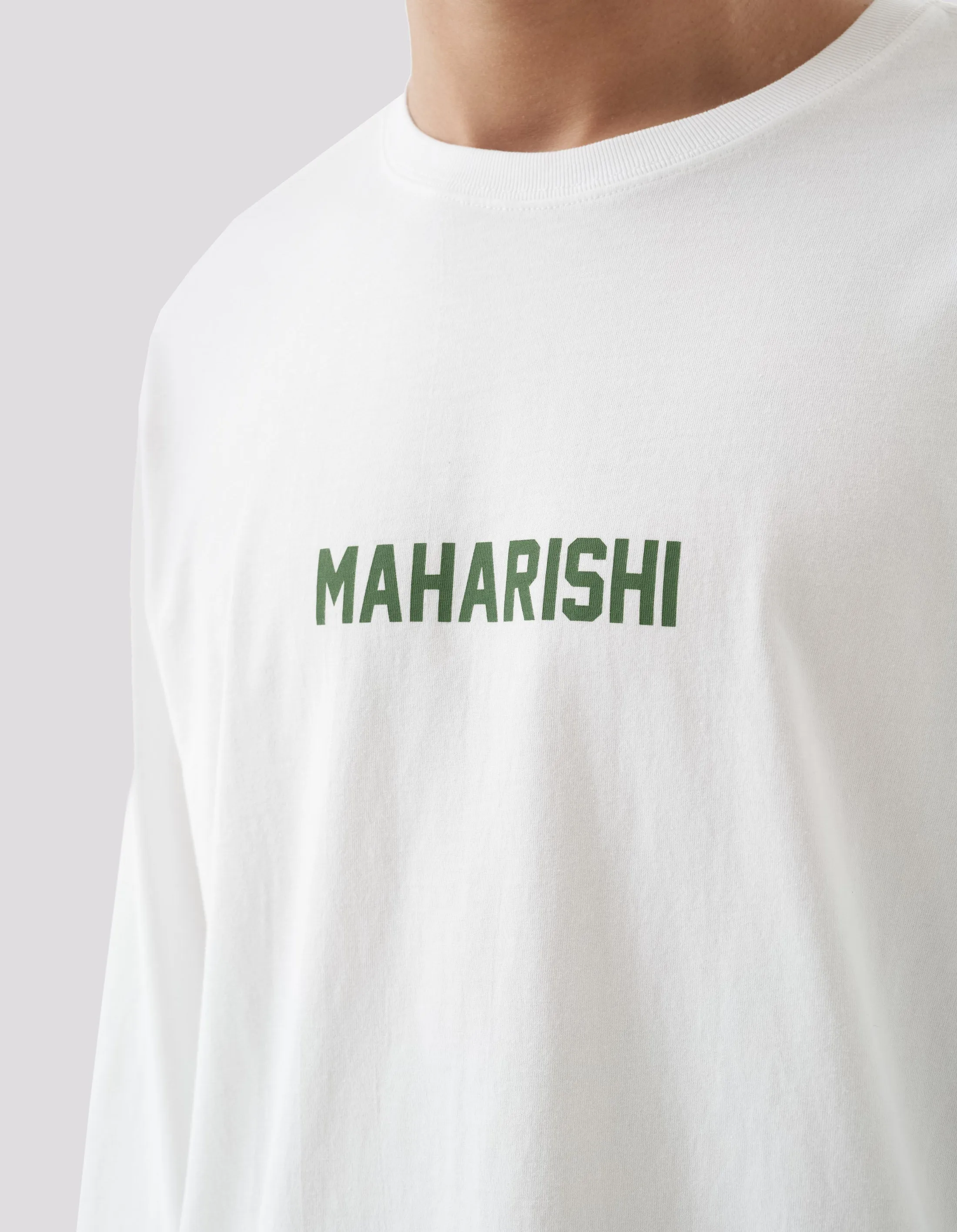 1277 Woodblock Dragon L/S T-Shirt White