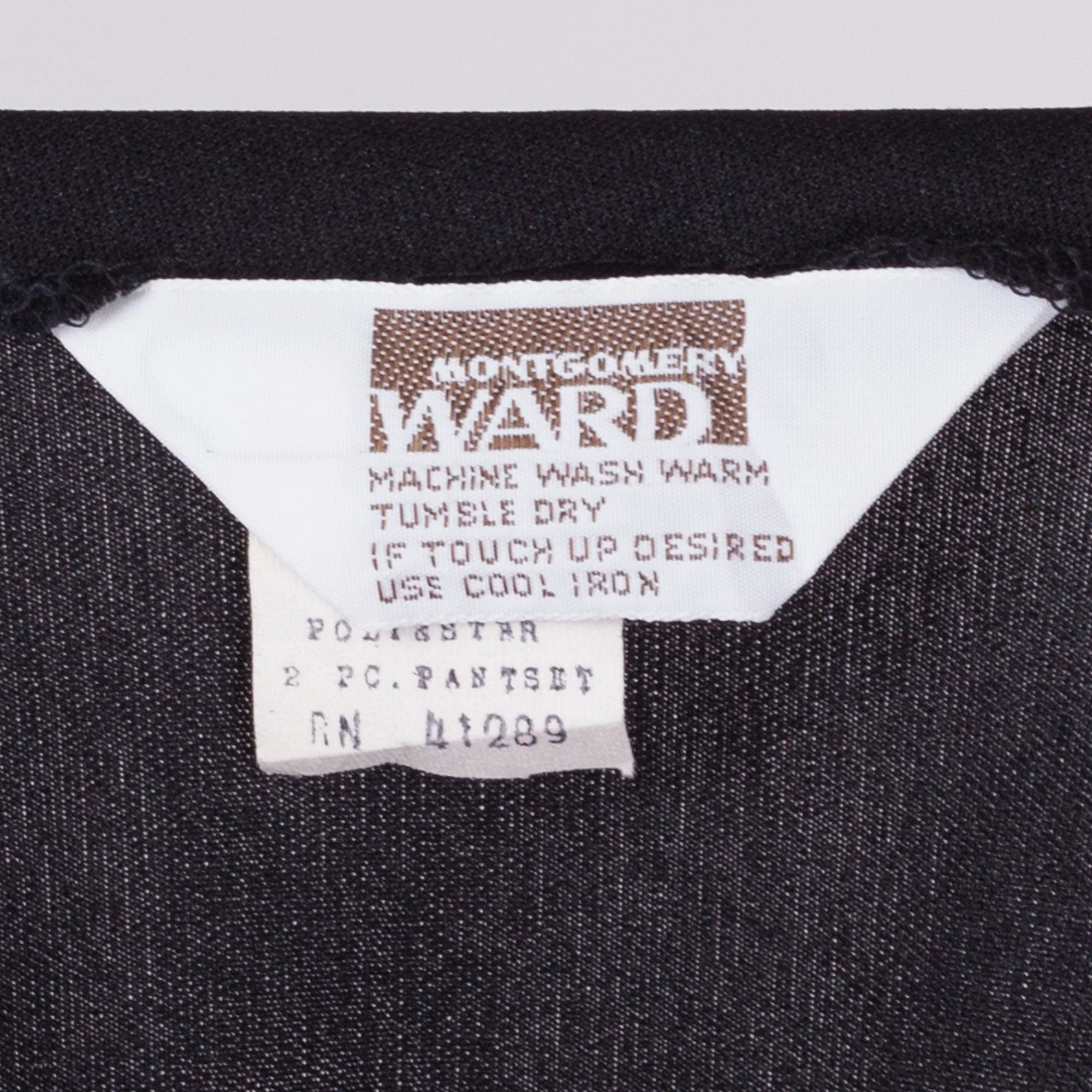 70s Boho Black Fitted Waist Top - Small to Medium