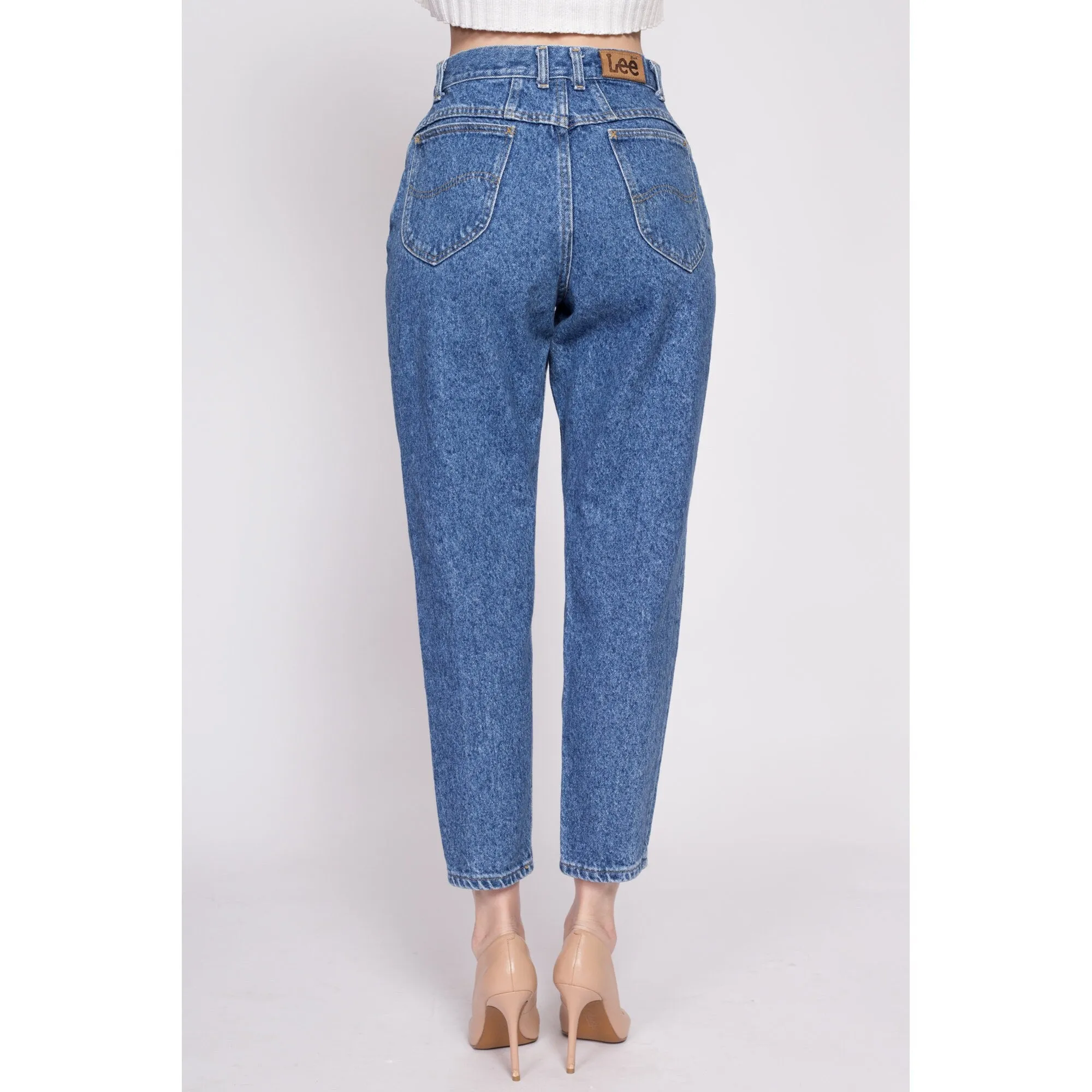 80s Lee Riders High Waisted Stonewash Mom Jeans - Small to Petite Medium, 27"