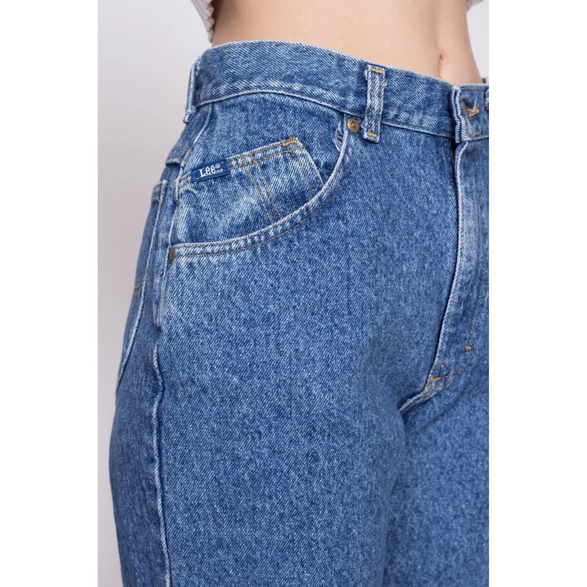 80s Lee Riders High Waisted Stonewash Mom Jeans - Small to Petite Medium, 27"
