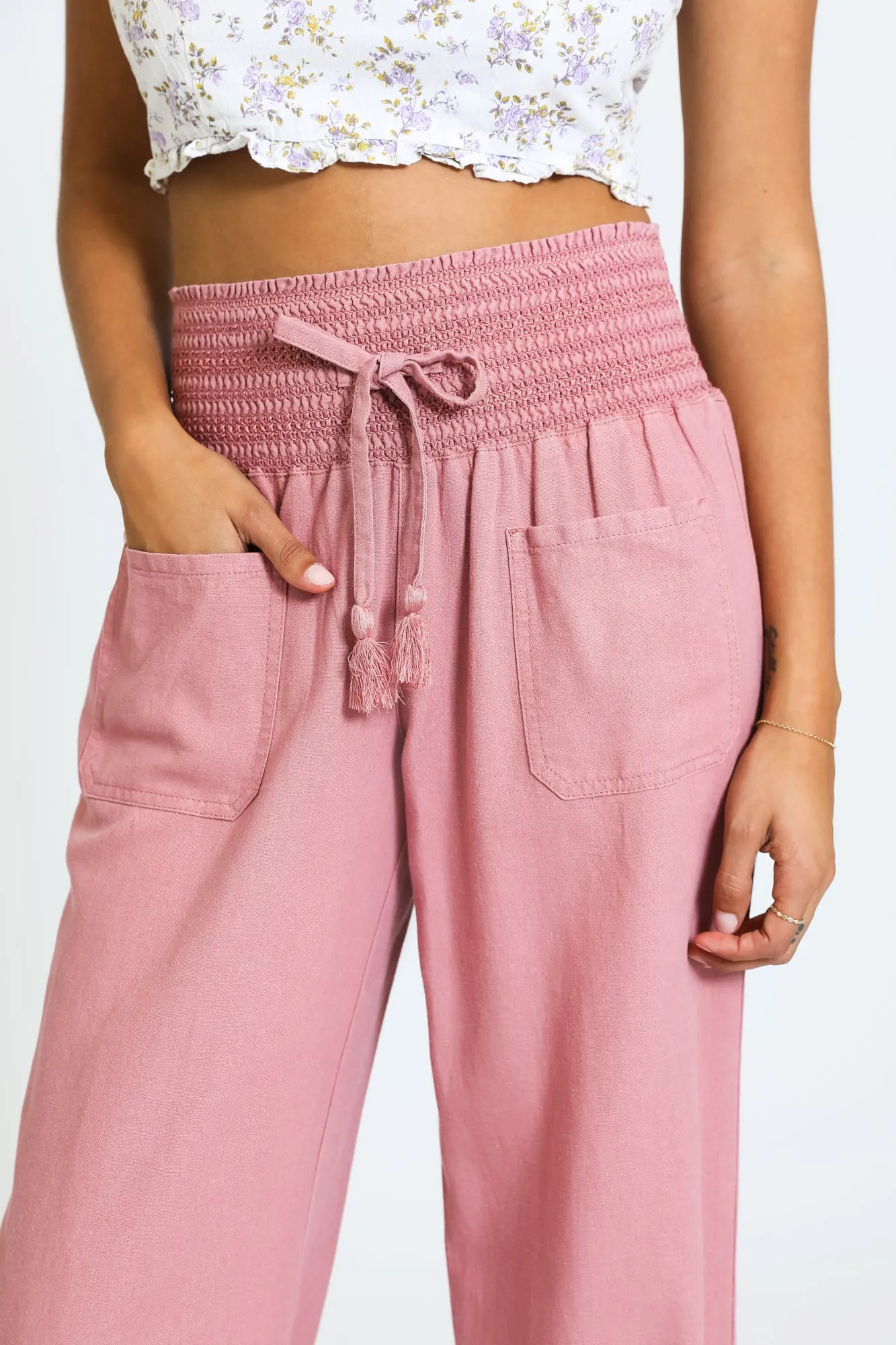 Ava Boardwalk Pant - Dream Rose