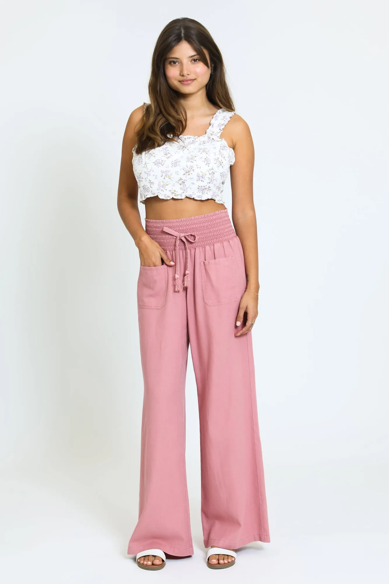 Ava Boardwalk Pant - Dream Rose