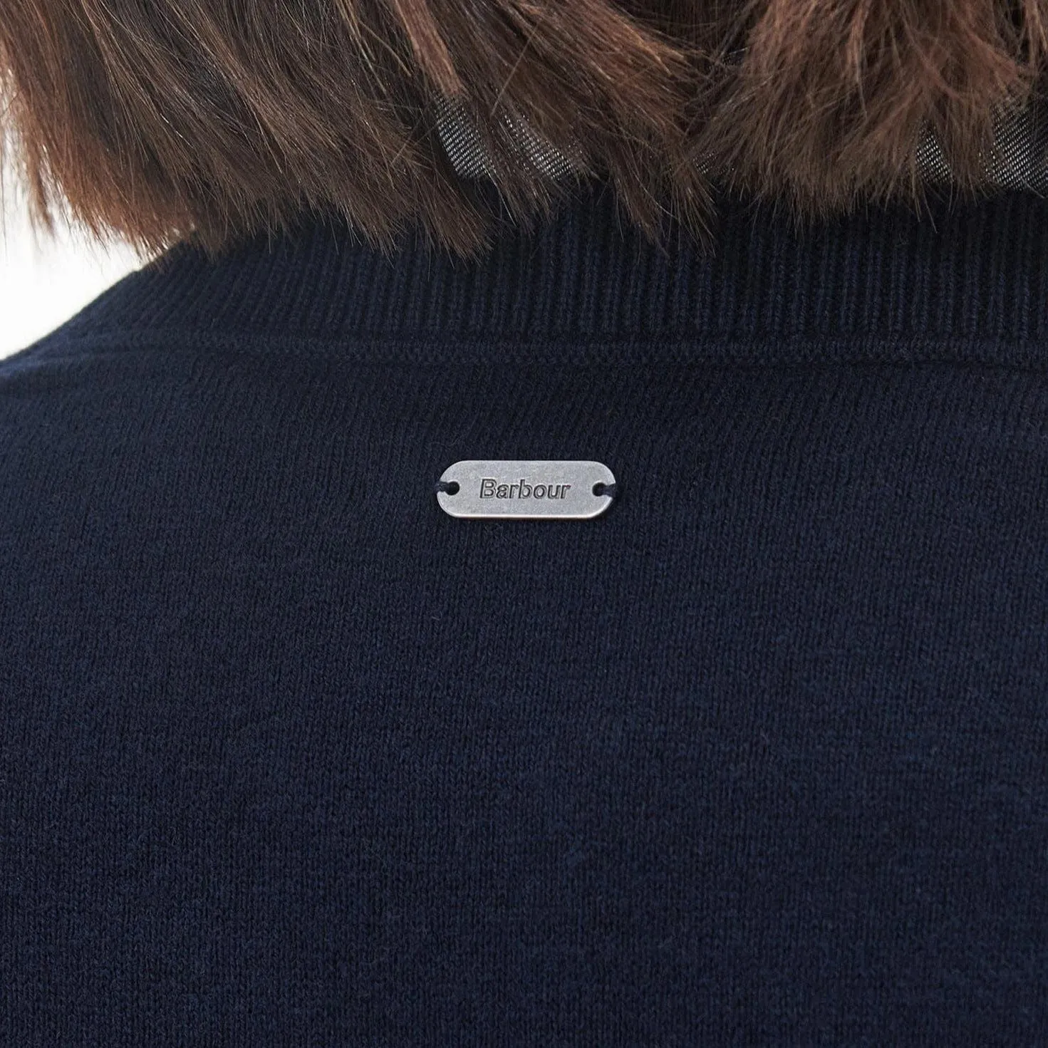 Barbour Fareham Knitted Jumper in Navy