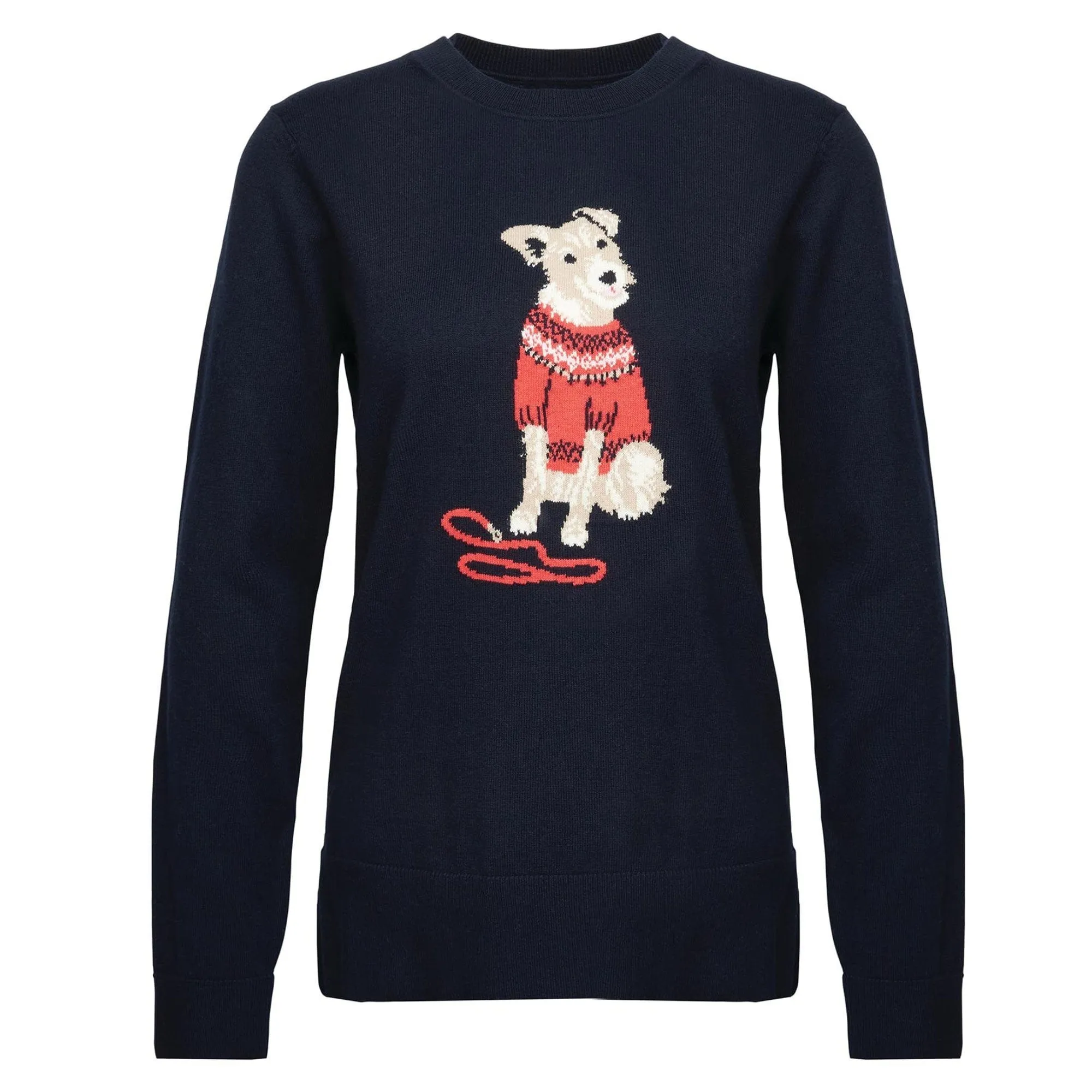 Barbour Fareham Knitted Jumper in Navy