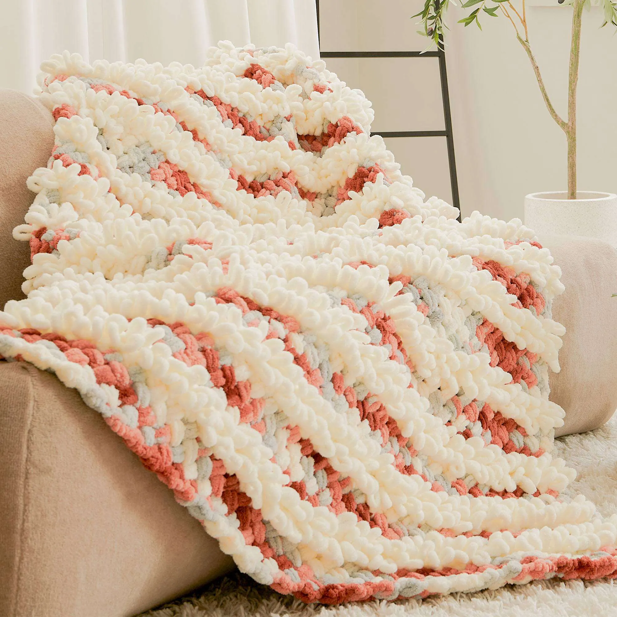 Bernat Craft EZ Xs & Os Blanket
