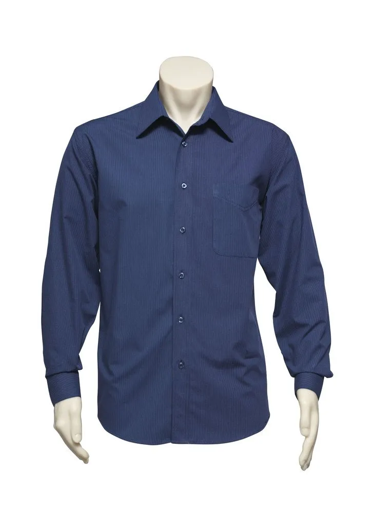 BizCollection SH816 Mens Micro Check Long Sleeve Shirt