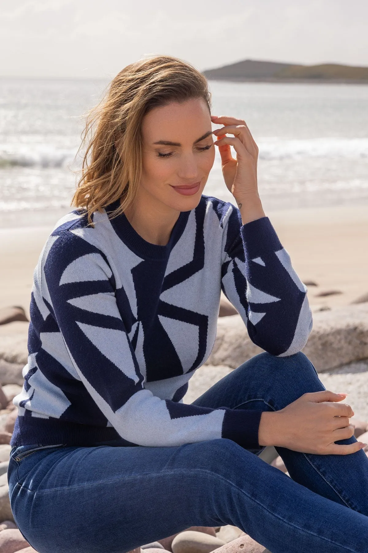 Blue Star Knit Jumper