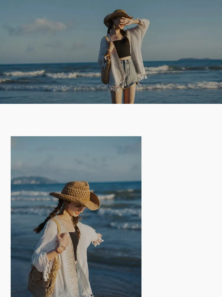 Bohemian Ethnic Style Embroidered Loose Blouson