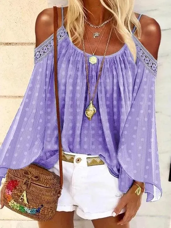Bohemian Sexy Off Shoulder Long Sleeve T-Shirt