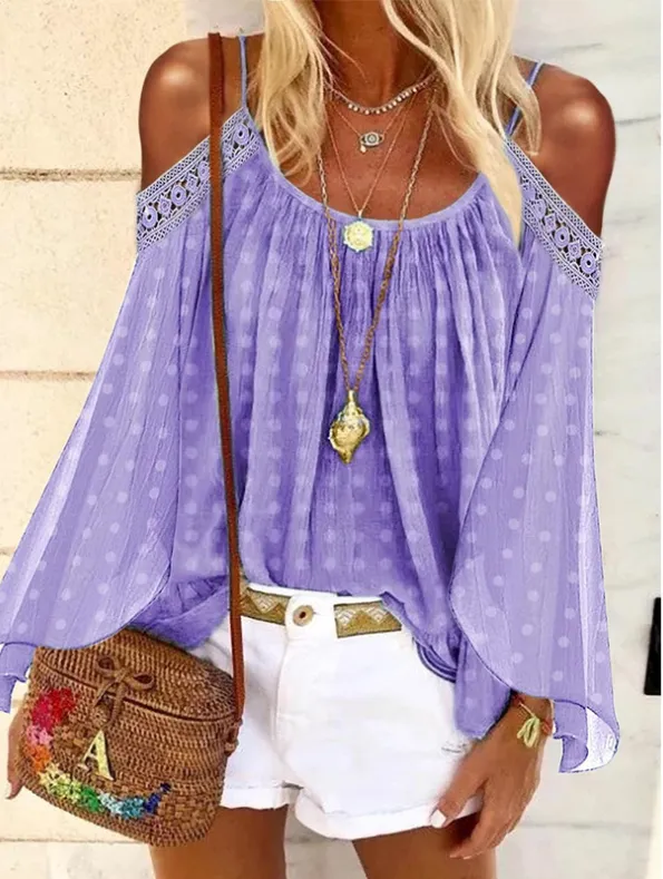 Bohemian Sexy Off Shoulder Long Sleeve T-Shirt