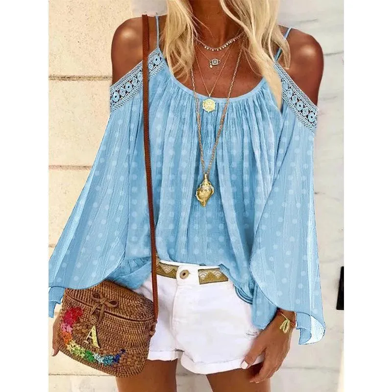 Bohemian Sexy Off Shoulder Long Sleeve T-Shirt