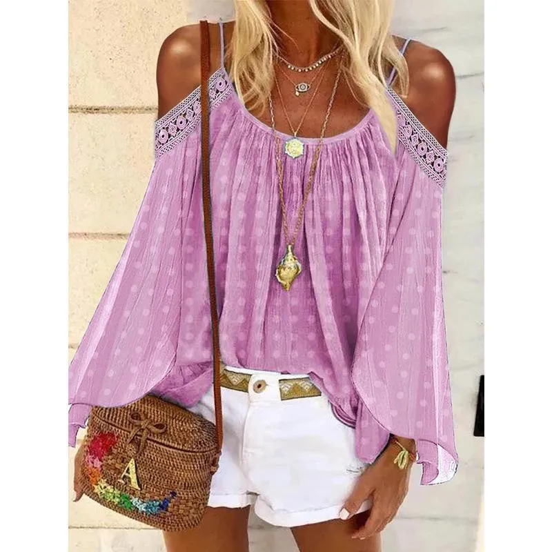 Bohemian Sexy Off Shoulder Long Sleeve T-Shirt
