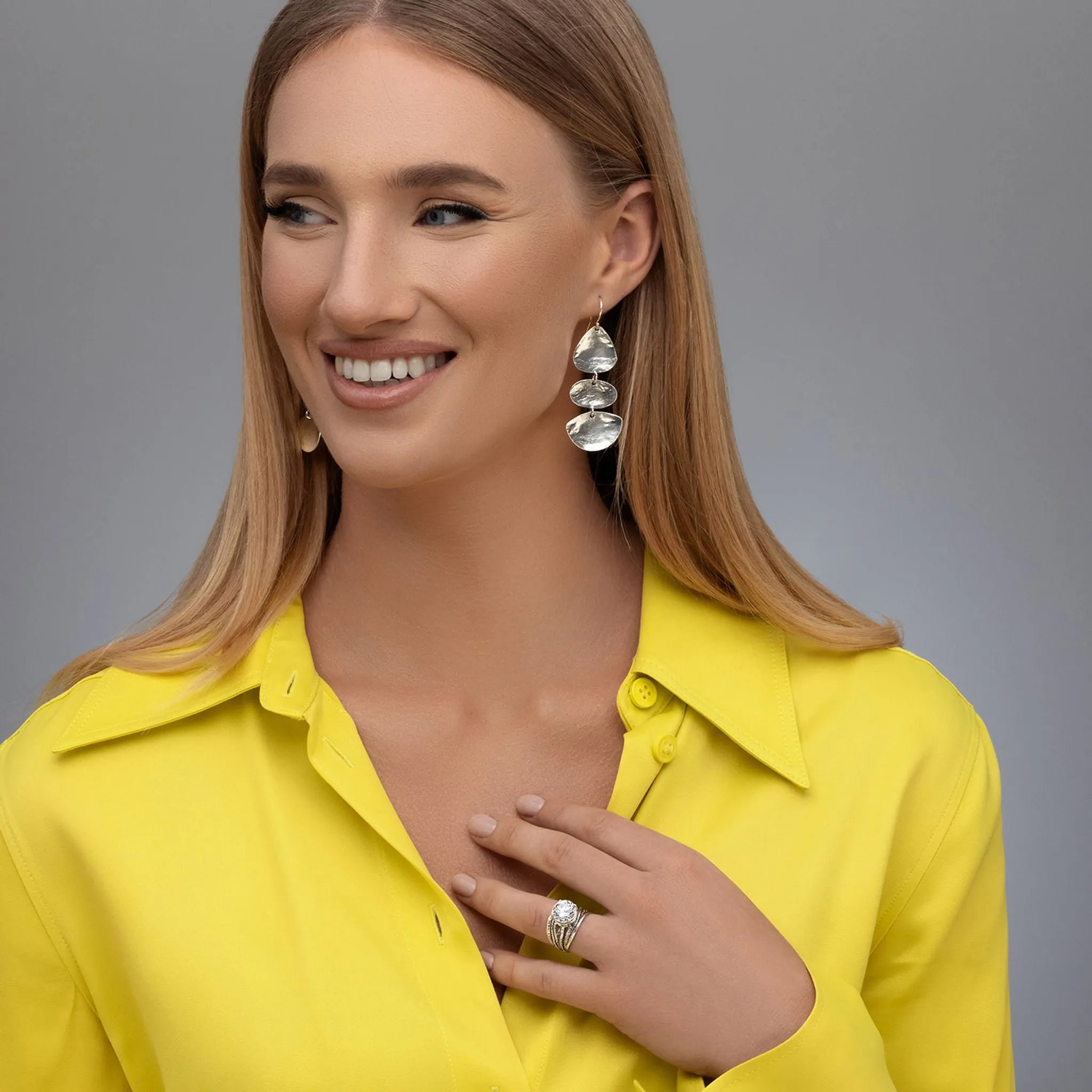 Bold Sterling Silver Dangle Earrings