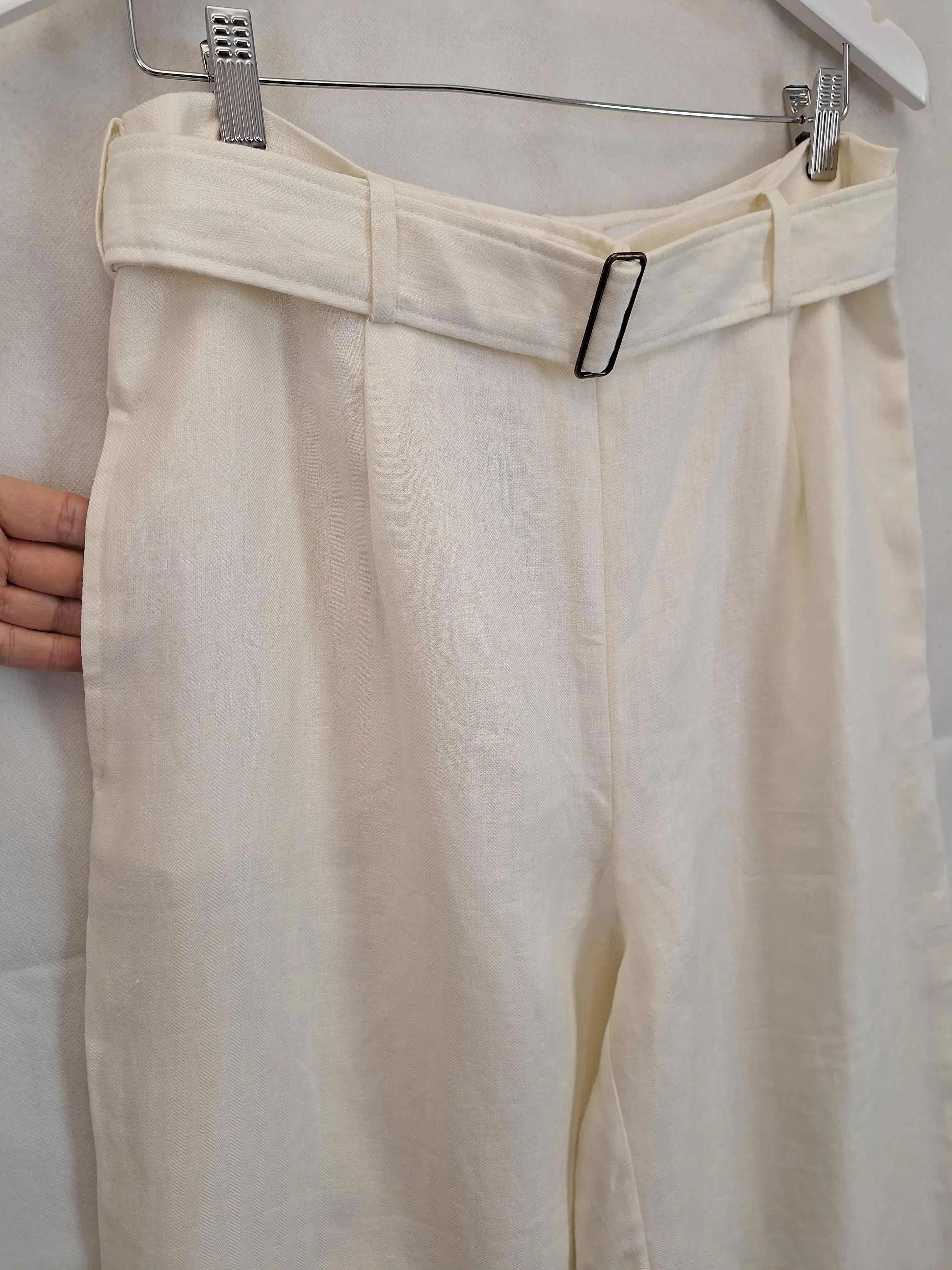Bondi Born Chic Linen Belted Pants Size XL
