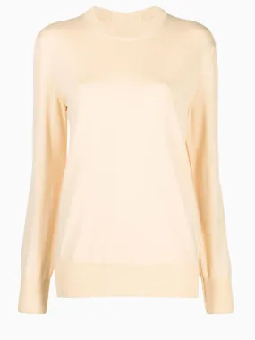 Box-neck wool jumper