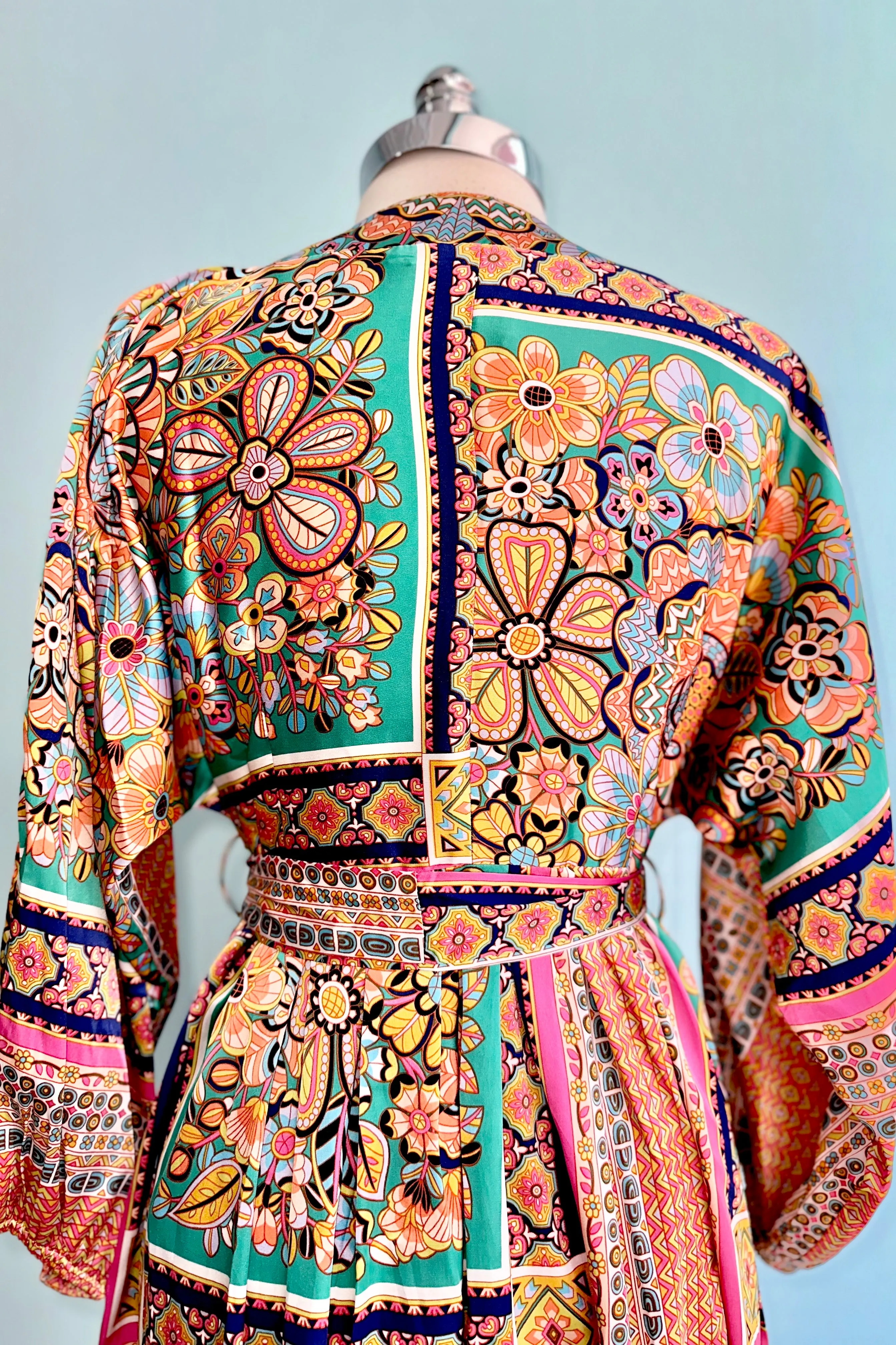 Colorful Bohemian Patchwork Mini Shirt Dress by Molly Bracken