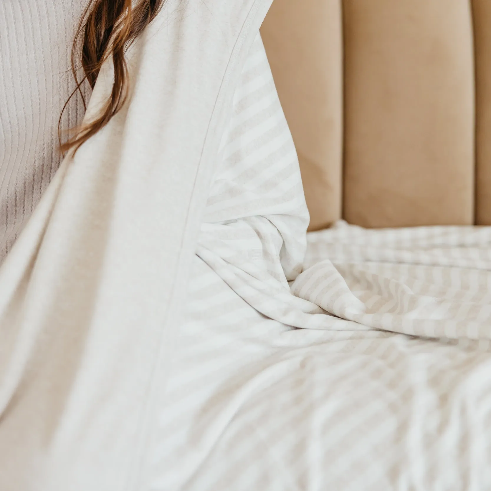 Copper Pearl Three-Layer Jumbo Quilt | Coastal