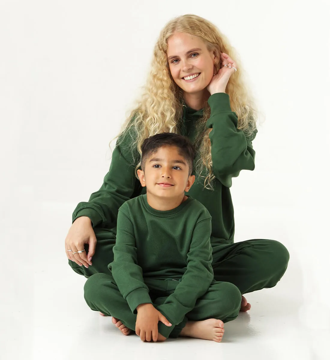 Crewneck/Hoodie dark green (set)