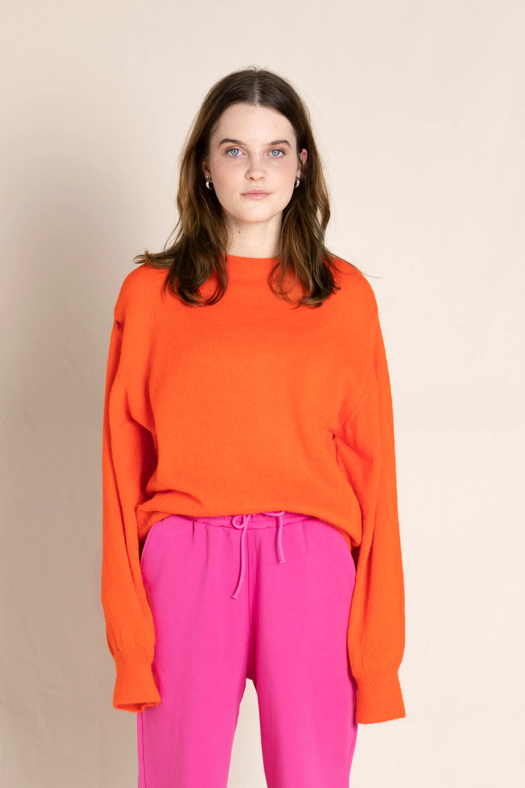 FONDA Super Red - Round Neck Jumper