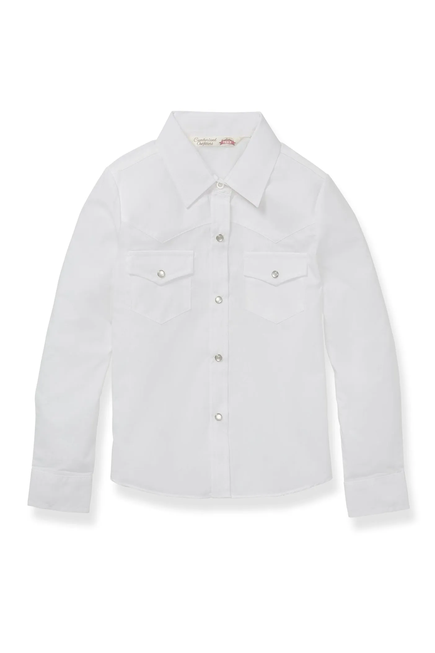 Girl's Ely Cattleman Long Sleeve Solid Western Snap Shirt