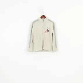 Hewlett Boys S 16 Age Jumper Full Zipper Beige Cotton Sweater Winter Collar Vintage Top