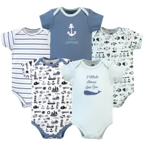 Hudson Baby Cotton Bodysuits, Nautical