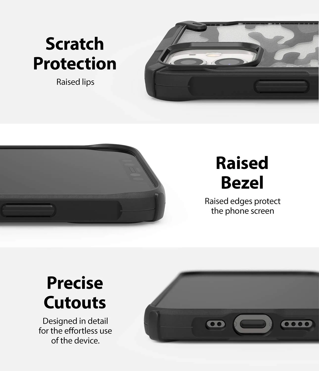 iPhone 12 Mini Back Cover Case | Fusion X Design - Camo Black