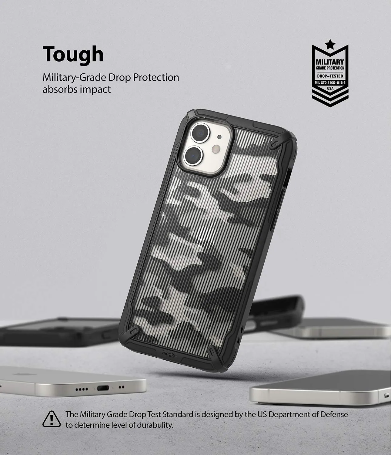 iPhone 12 Mini Back Cover Case | Fusion X Design - Camo Black