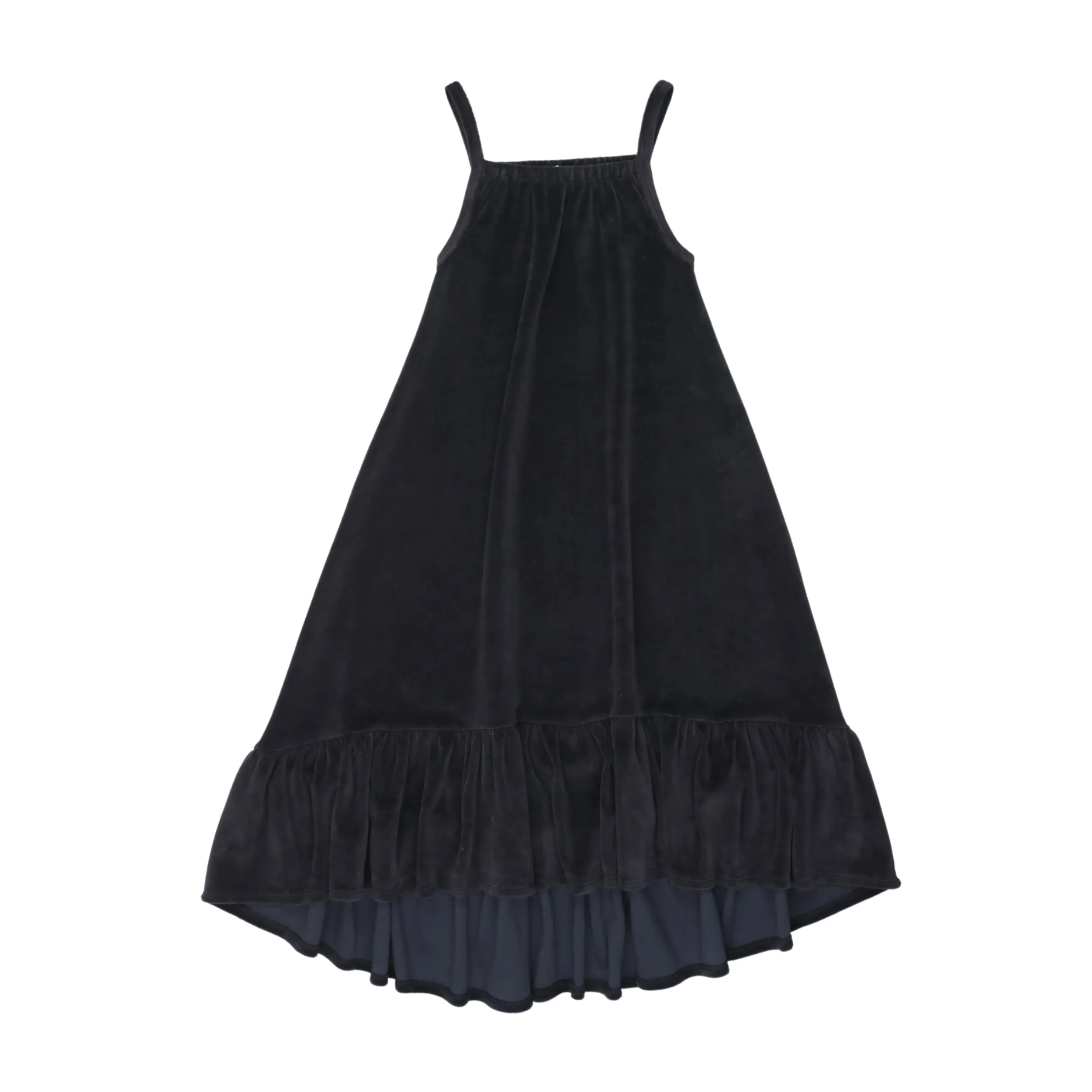Kin   Kin Black Tiered Velour Jumper (K124)