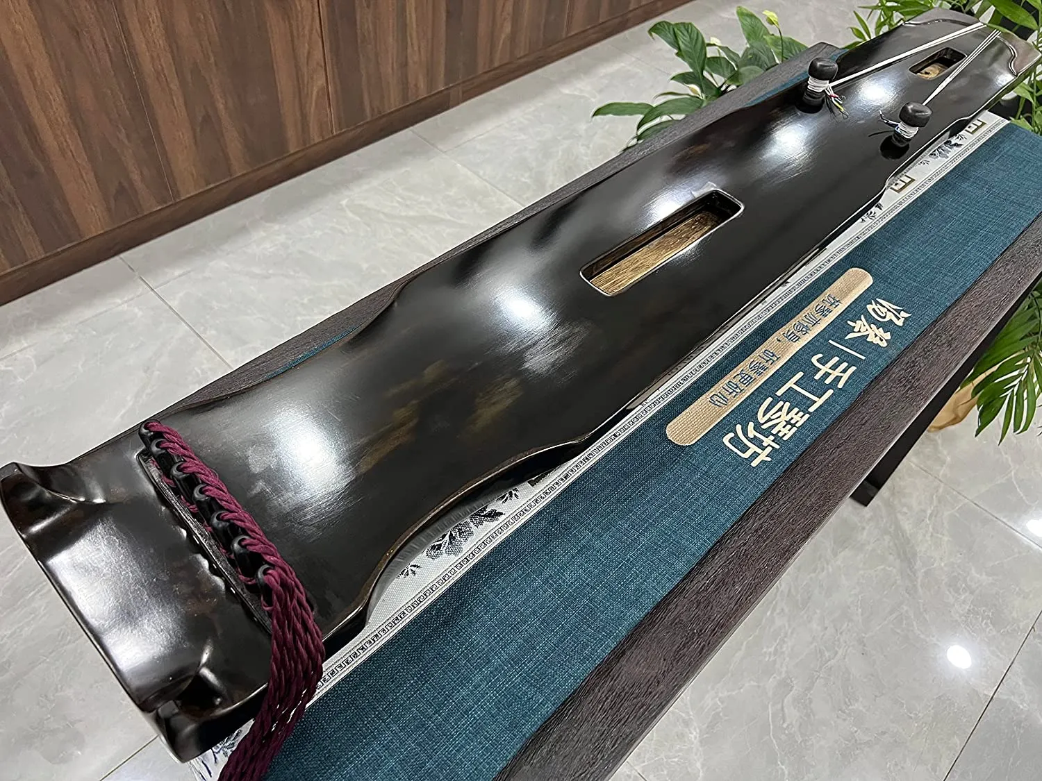 LANDTOM High-Level/Concert level pure handmade Zhongni style 100  years Fir(杉木）Guqin/Chinese zither by famous master