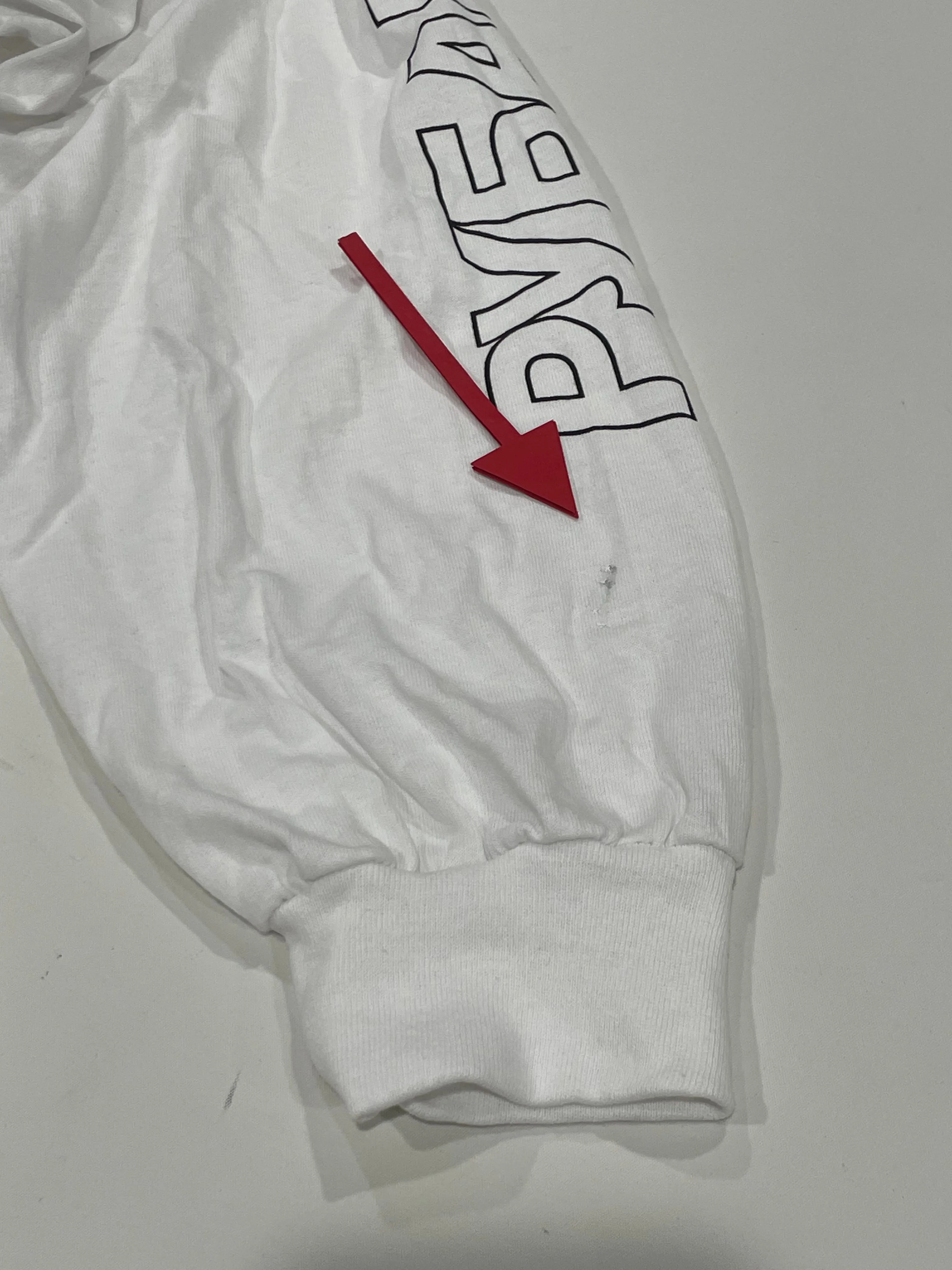 LOGO LS T-SHIRT WHITE (REJECT BIN)