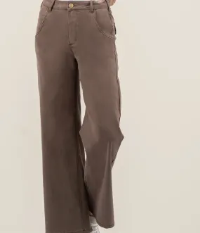 Meg High Rise Twill Wide Leg