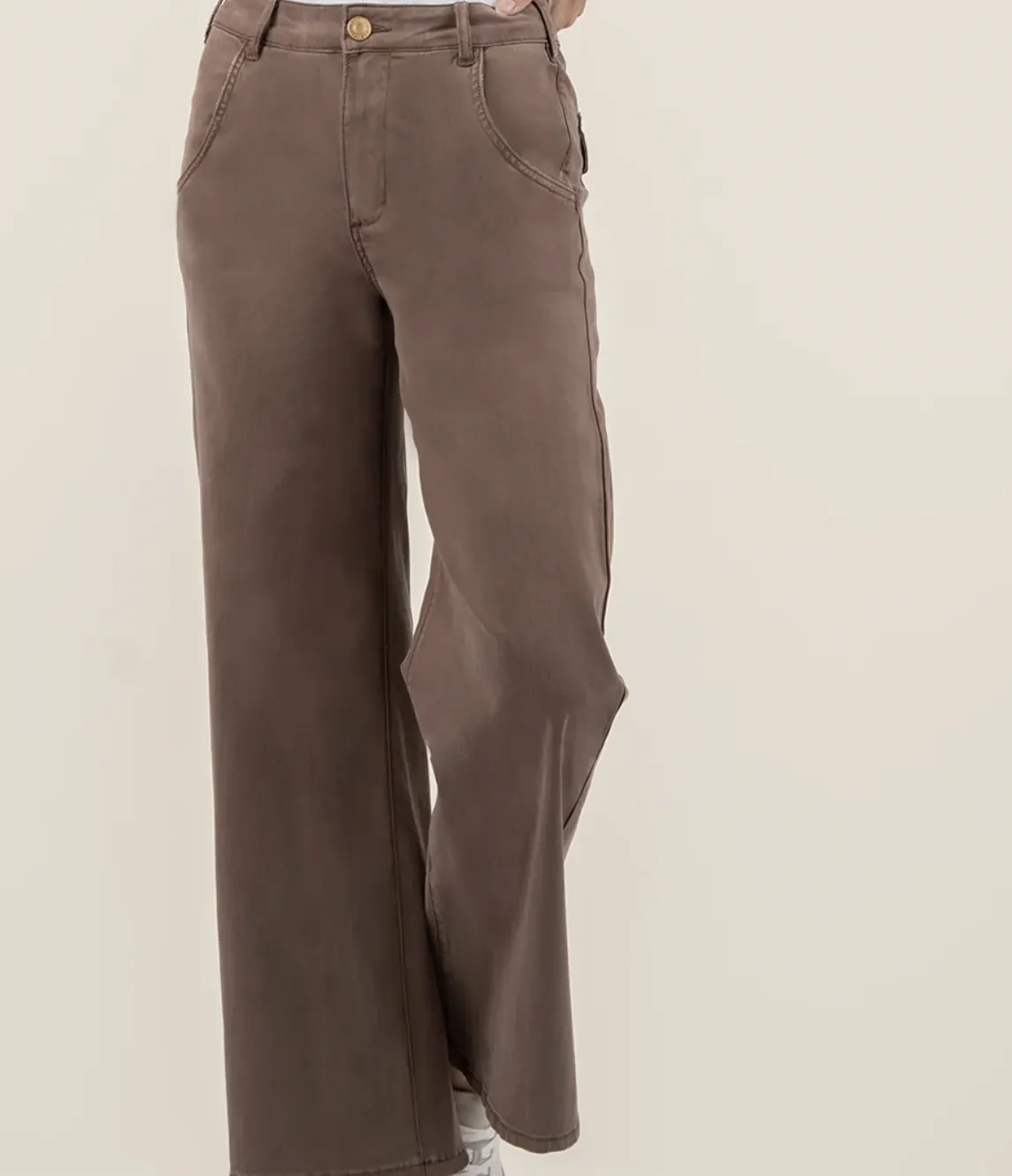 Meg High Rise Twill Wide Leg