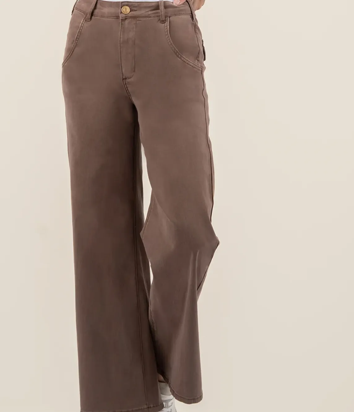 Meg High Rise Twill Wide Leg