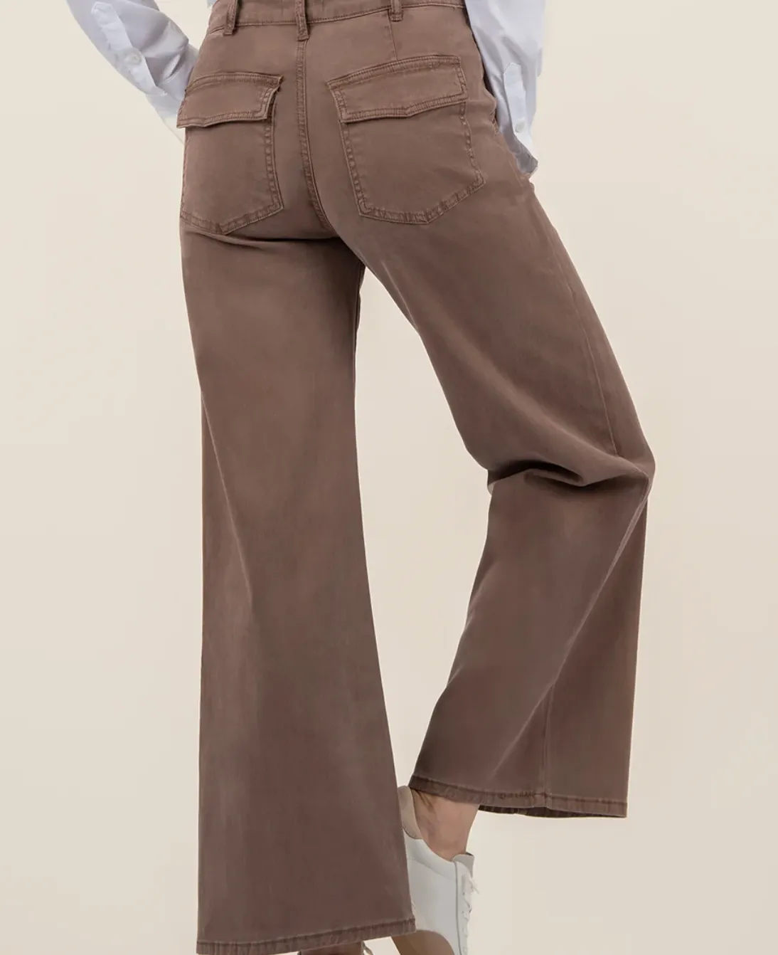 Meg High Rise Twill Wide Leg