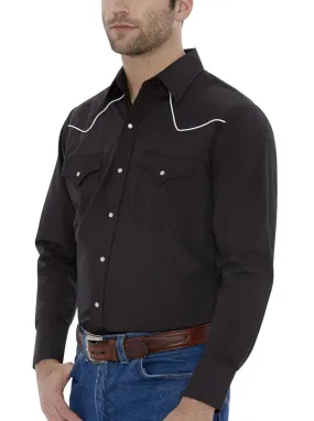 Men's Ely Cattleman Long Sleeve Western Snap Shirt with Contrast Piping