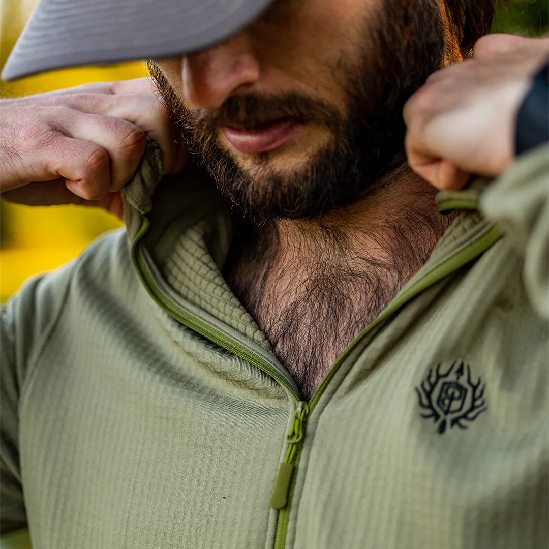 Men's Quiver Half Zip Hoodie (Sage Brush)