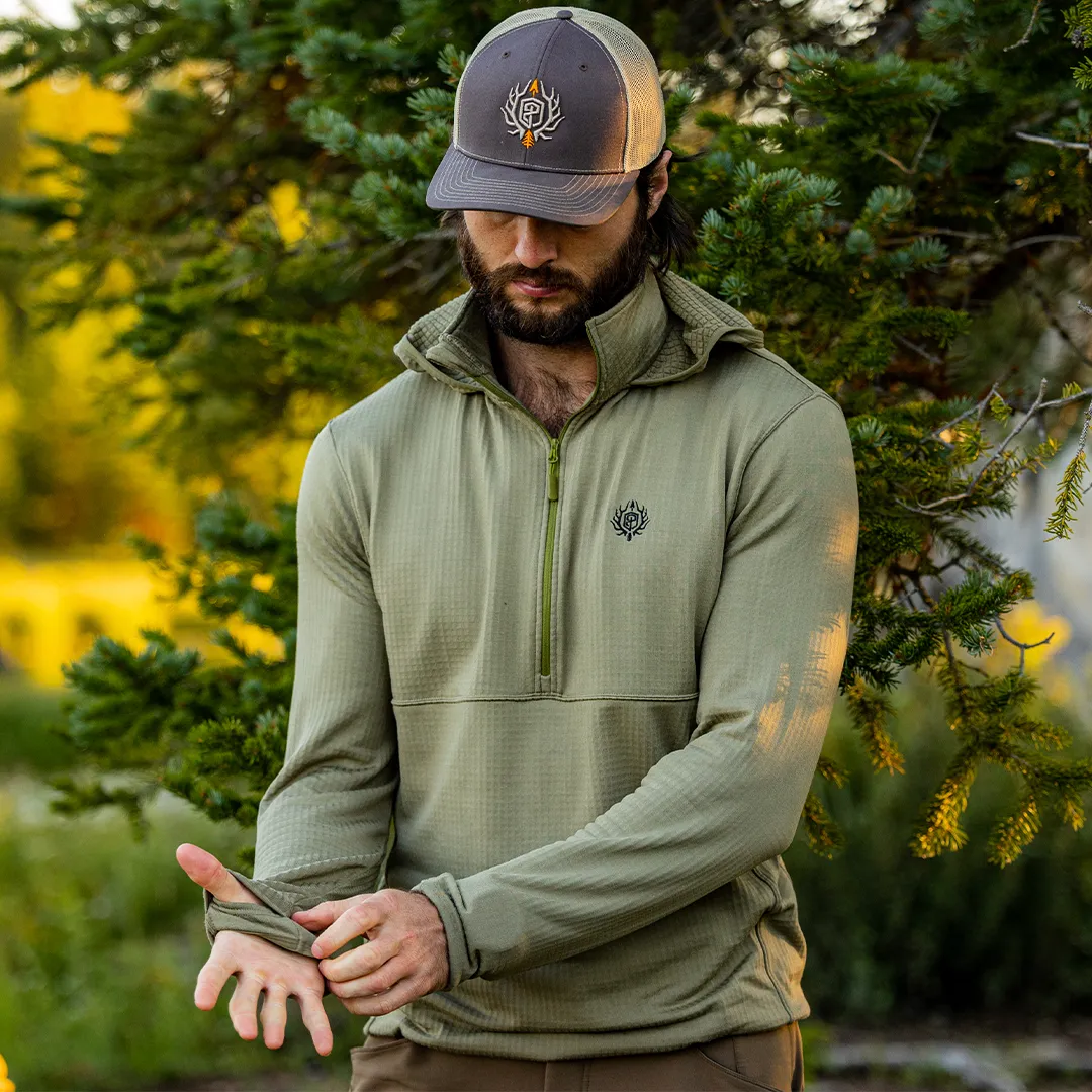 Men's Quiver Half Zip Hoodie (Sage Brush)