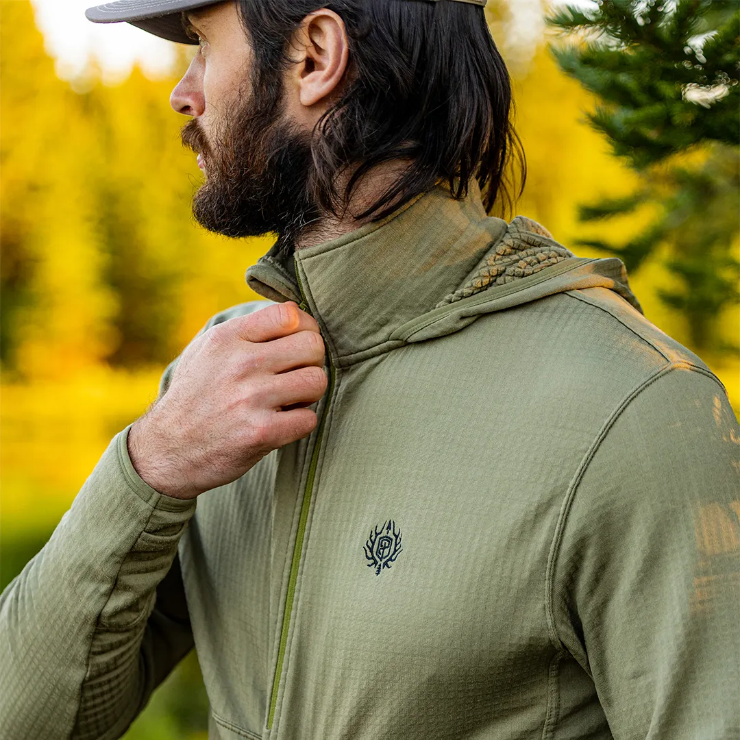 Men's Quiver Half Zip Hoodie (Sage Brush)