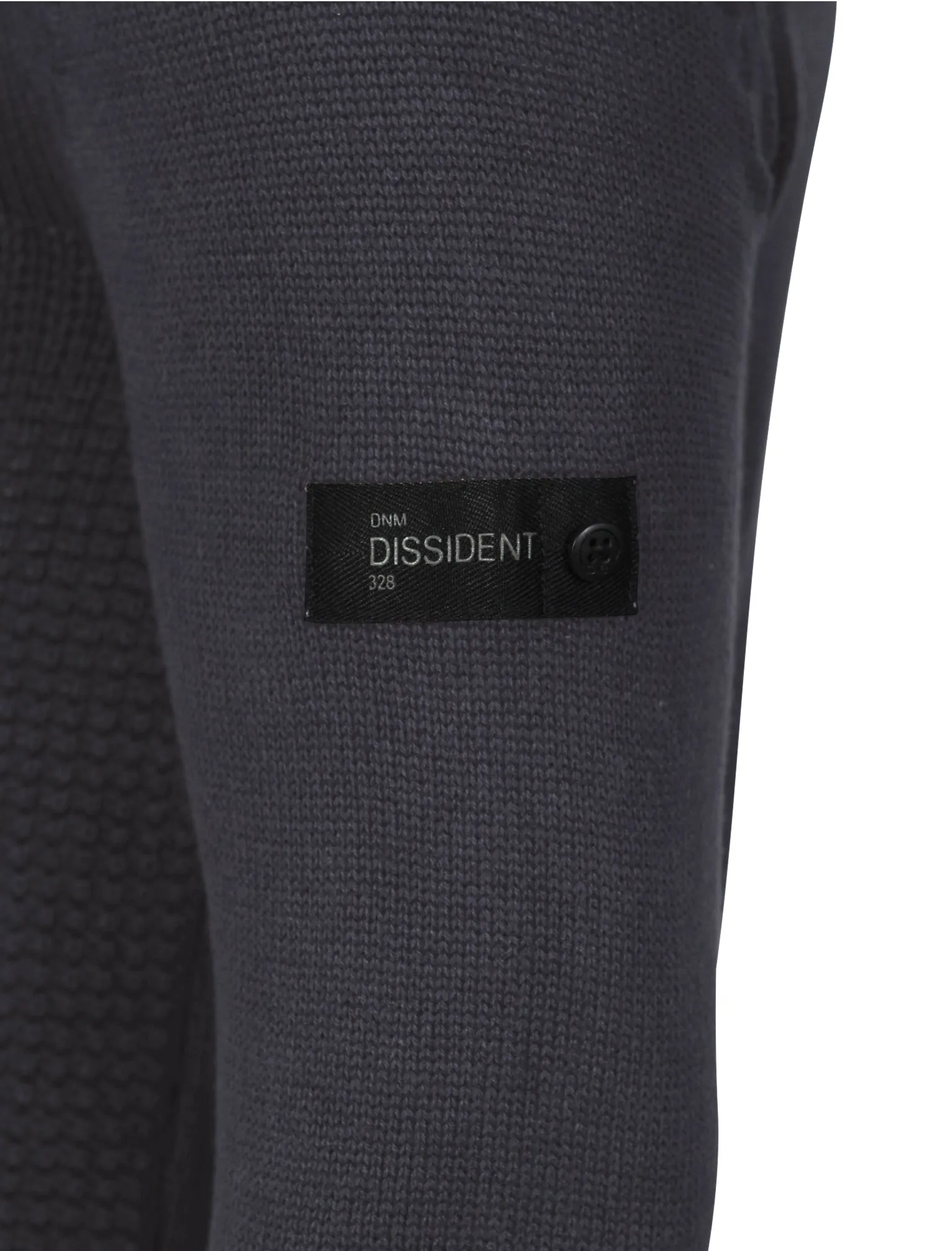 Miller Cable Knit Jumper with Pocket in Ebony - Dissident