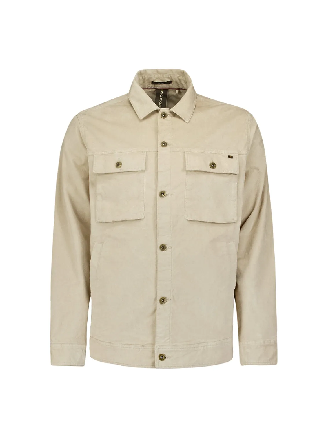 Modern Corduroy Overshirt with Chest Pockets | Cement