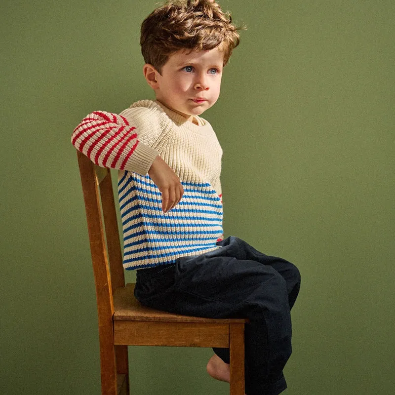 Nature Baby Billy Jumper - Mariner/Red Sailor Stripe