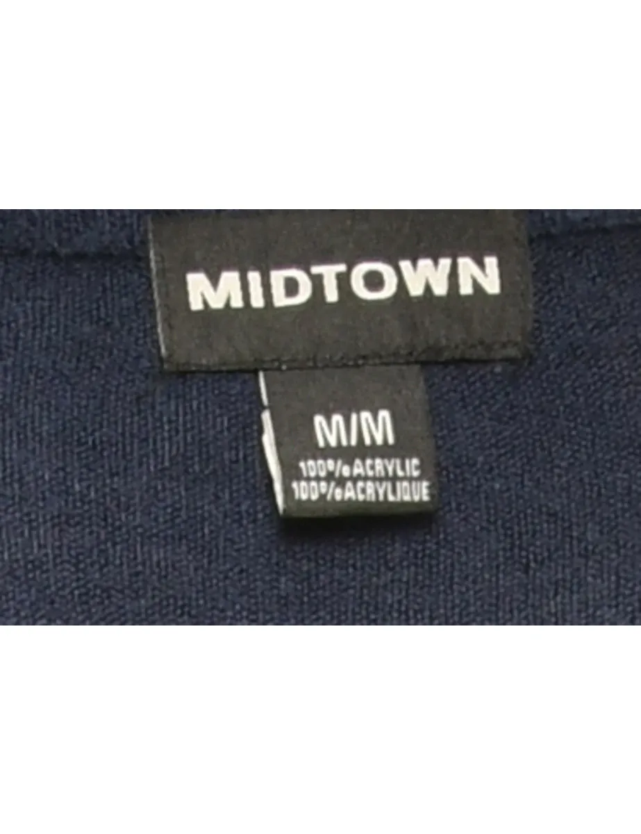 Navy Classic Knit Jumper - M