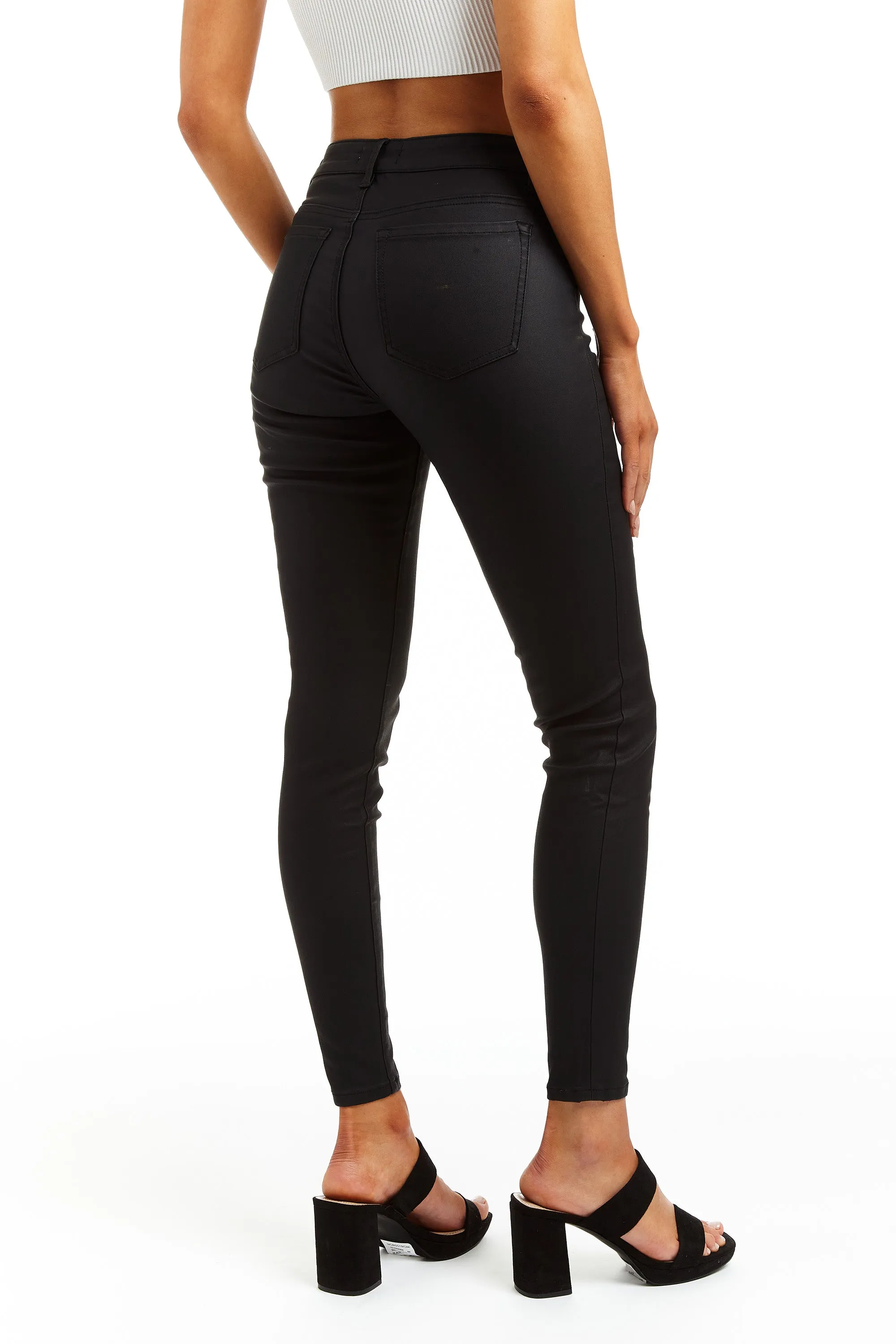 Nina - High Rise Coated Skinny