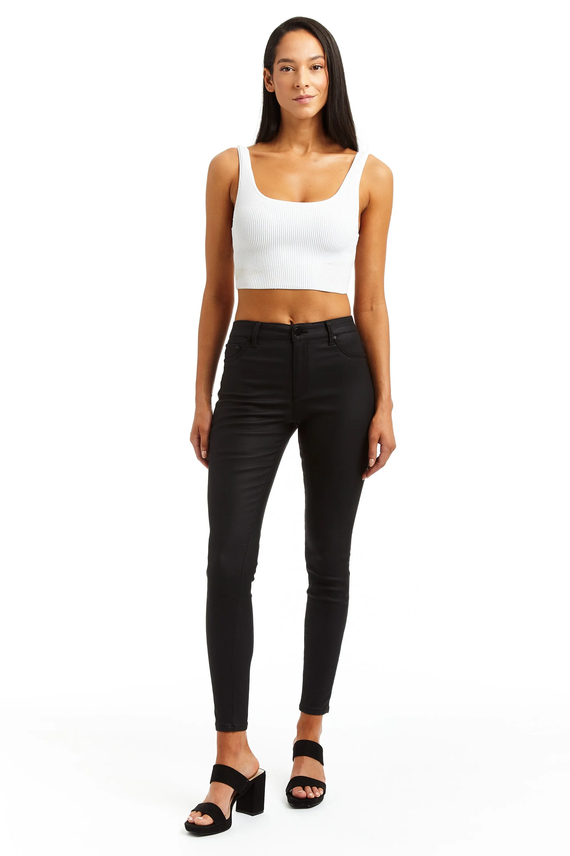 Nina - High Rise Coated Skinny