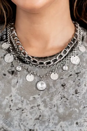 Paparazzi September 2022 Fashion Fix-Industrial Noise - White Necklace