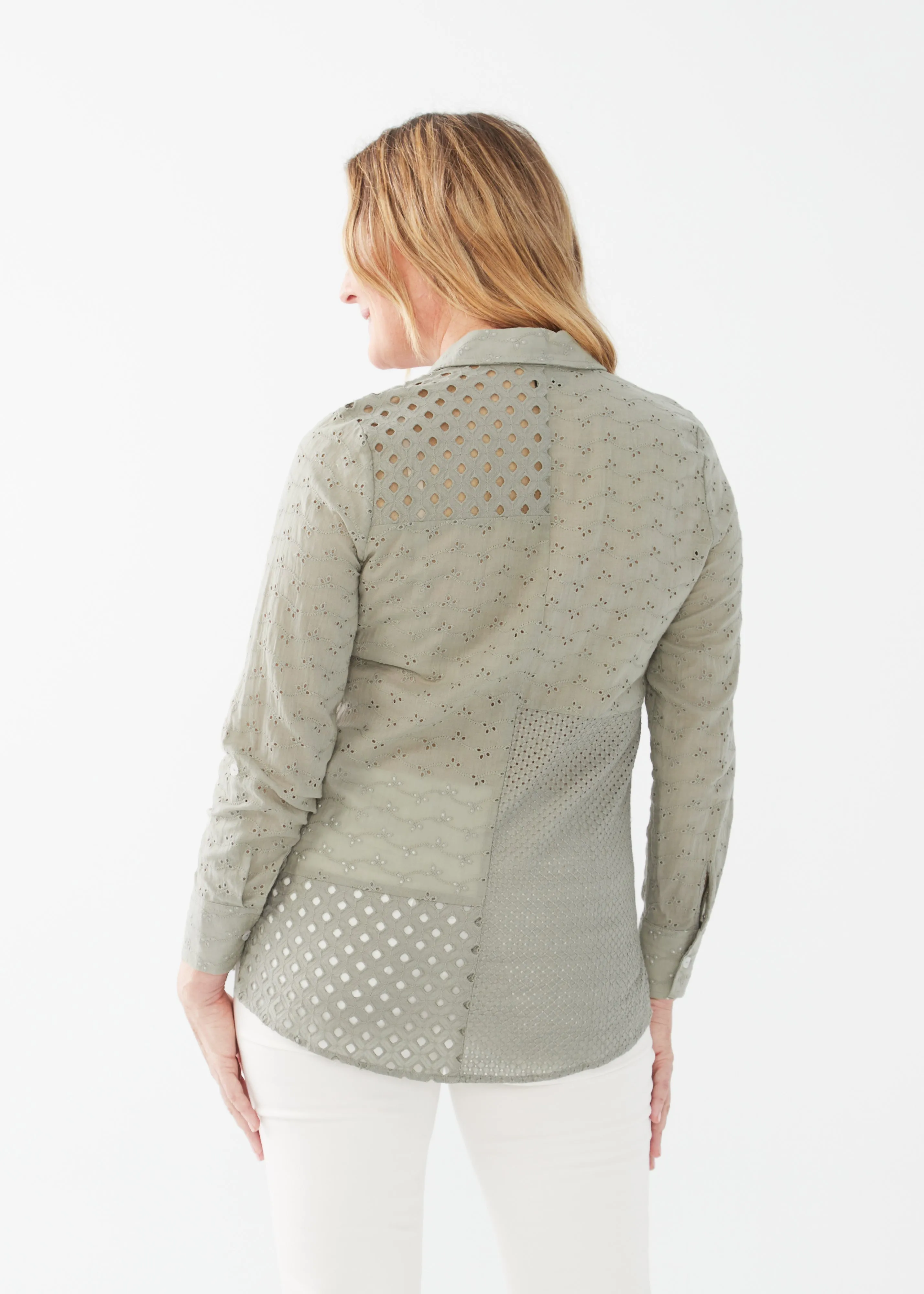 Patchwork Eyelet Tunic