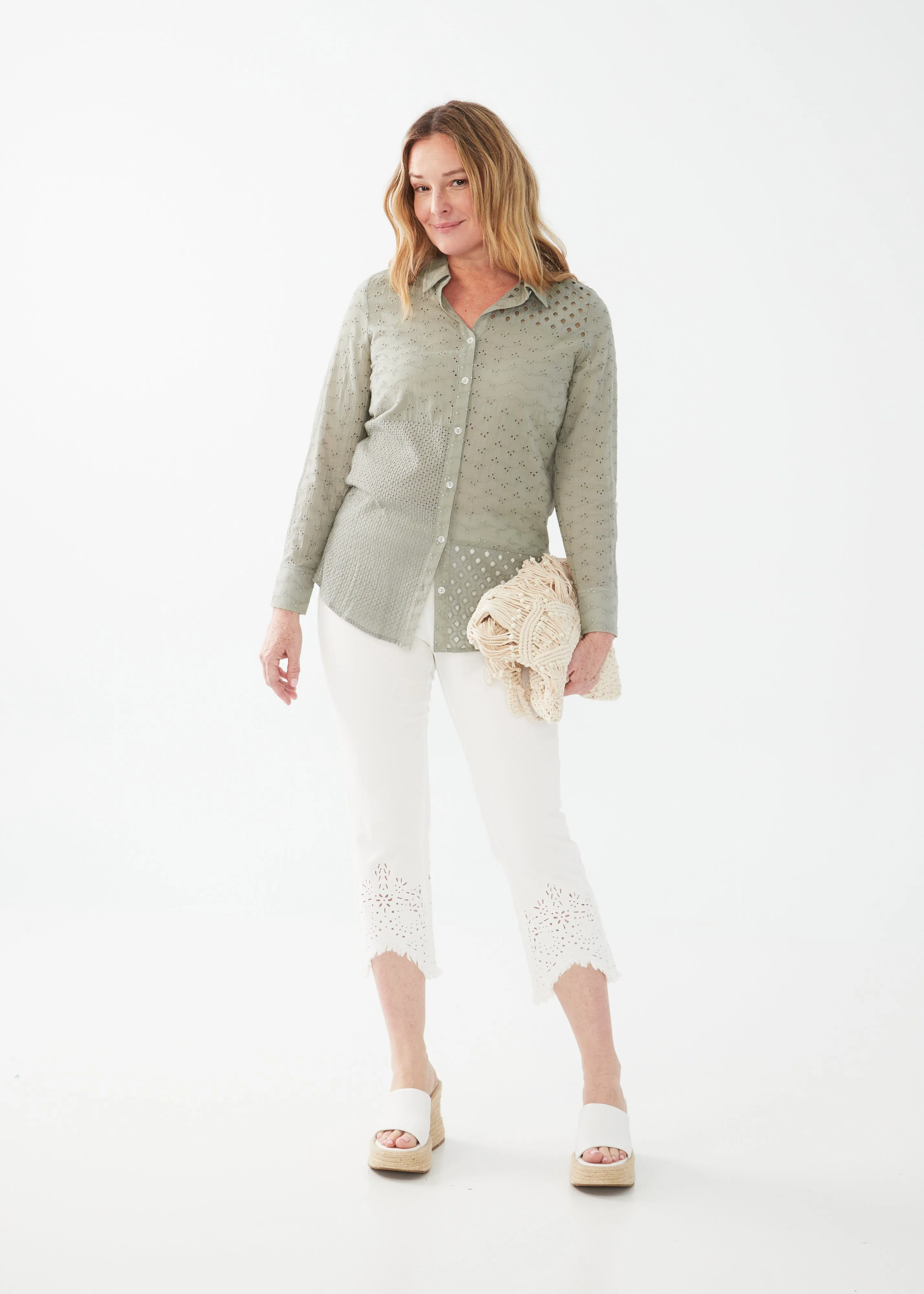 Patchwork Eyelet Tunic