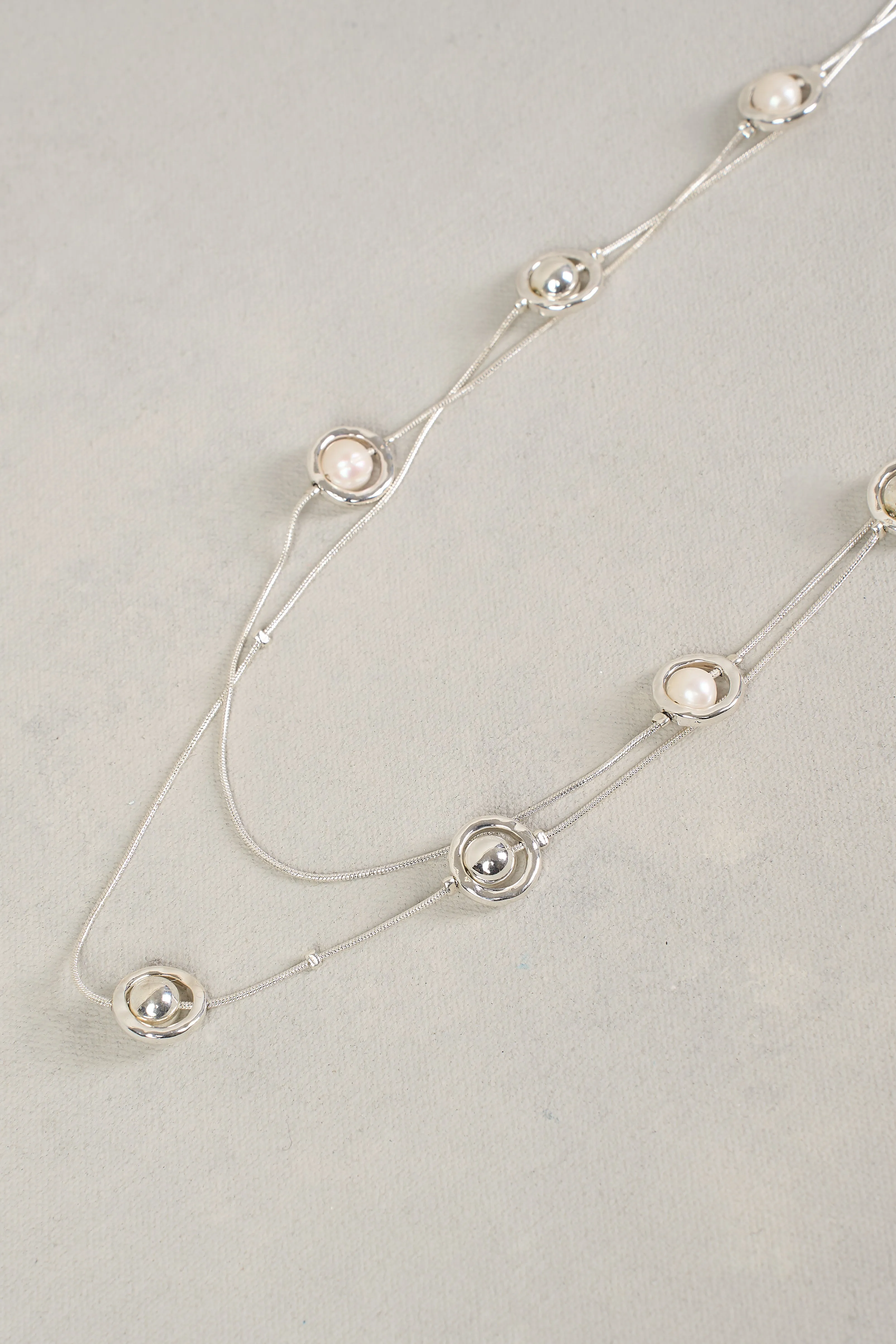 Pearl Double Layer Necklace